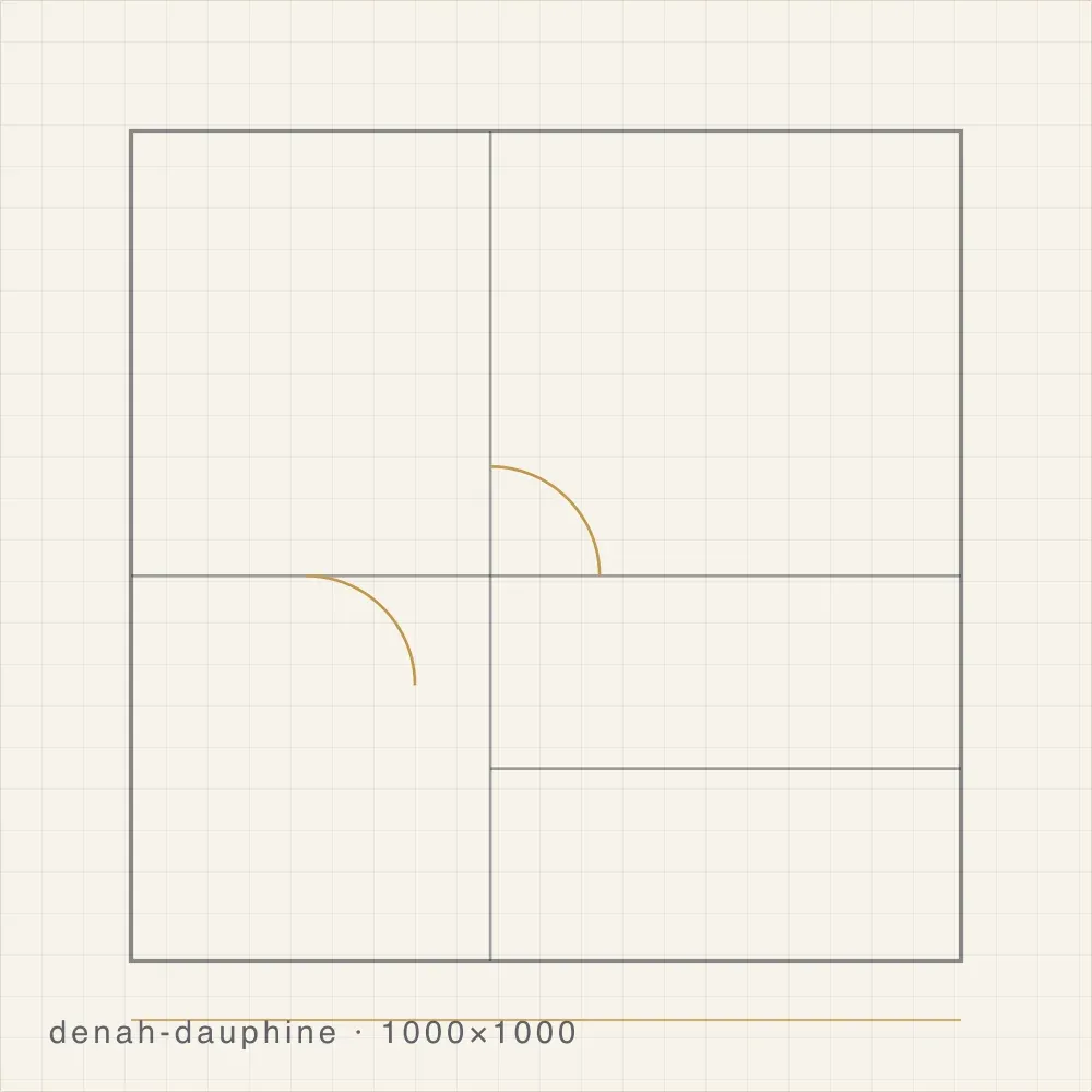 Denah lantai 1 dan 2 tipe Dauphine