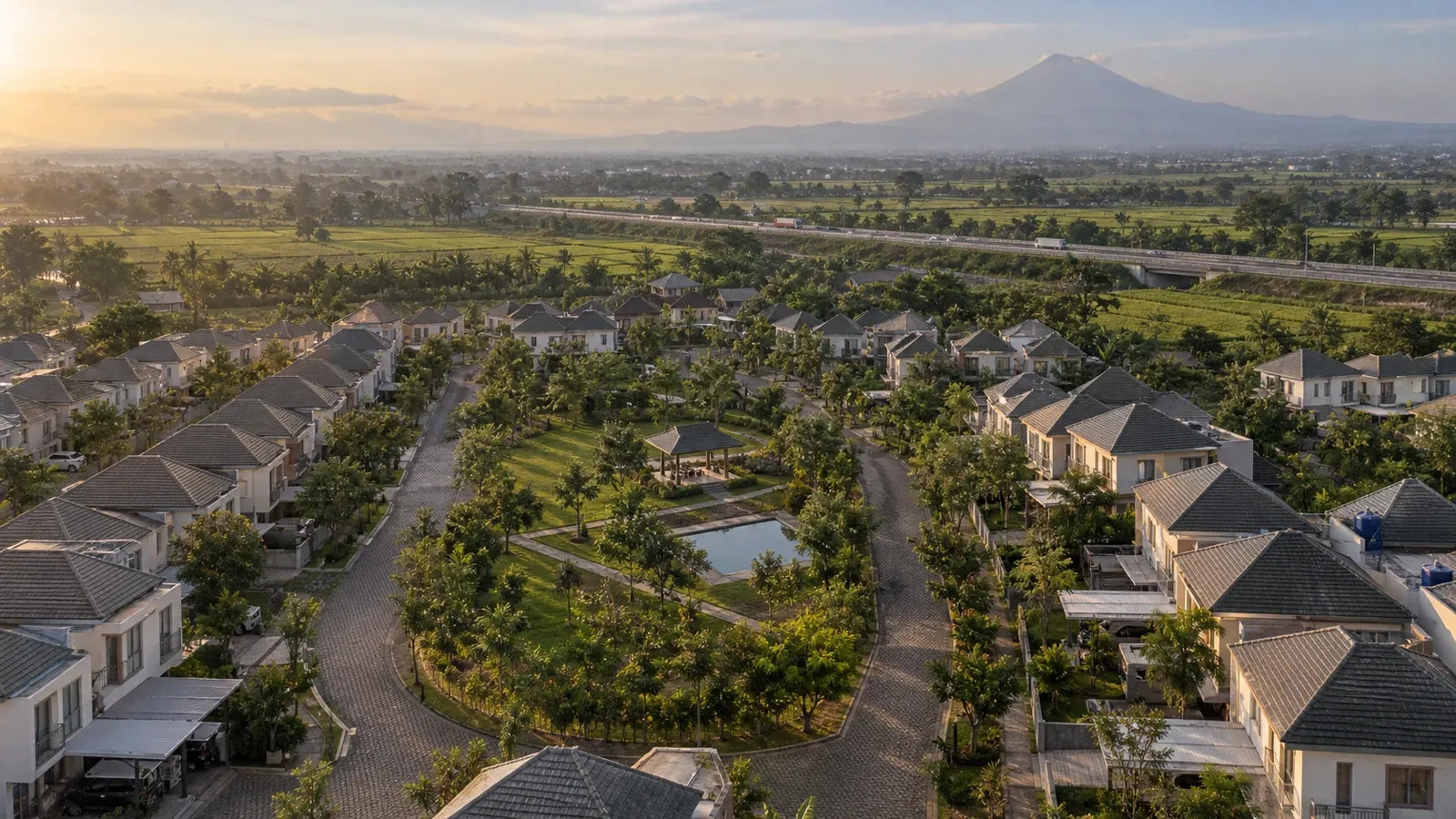 Pemandangan udara koridor timur Kota Malang
